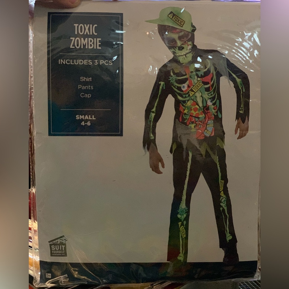 Toxic Zombie Costume Small 4-6